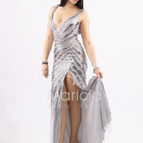 Abito a sirena in paiette FP883020 ARGENTO MARICLA ELEGANCE 