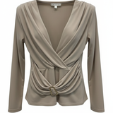 maglia unita con cintura GR1404 BEIGE MARICLA 