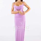 abito con trasparenza CAR58303 LILLA MARICLA ELEGANCE 