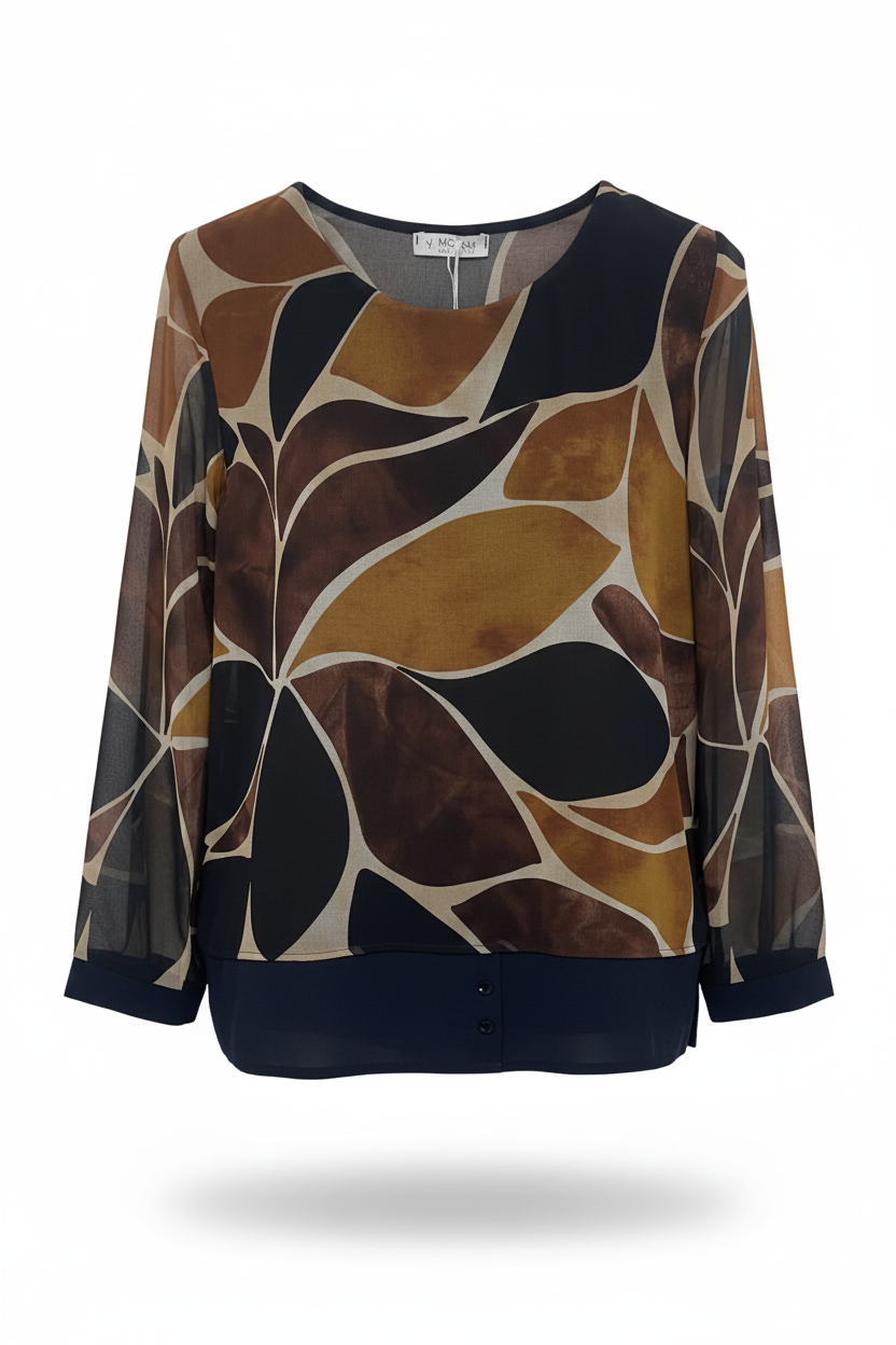 maglia doppiata fantasia DB10596 BLU MARICLA 