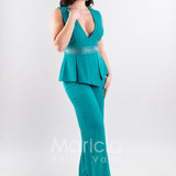 tuta baschina con strass SH606 SMERALDO SHARON 
