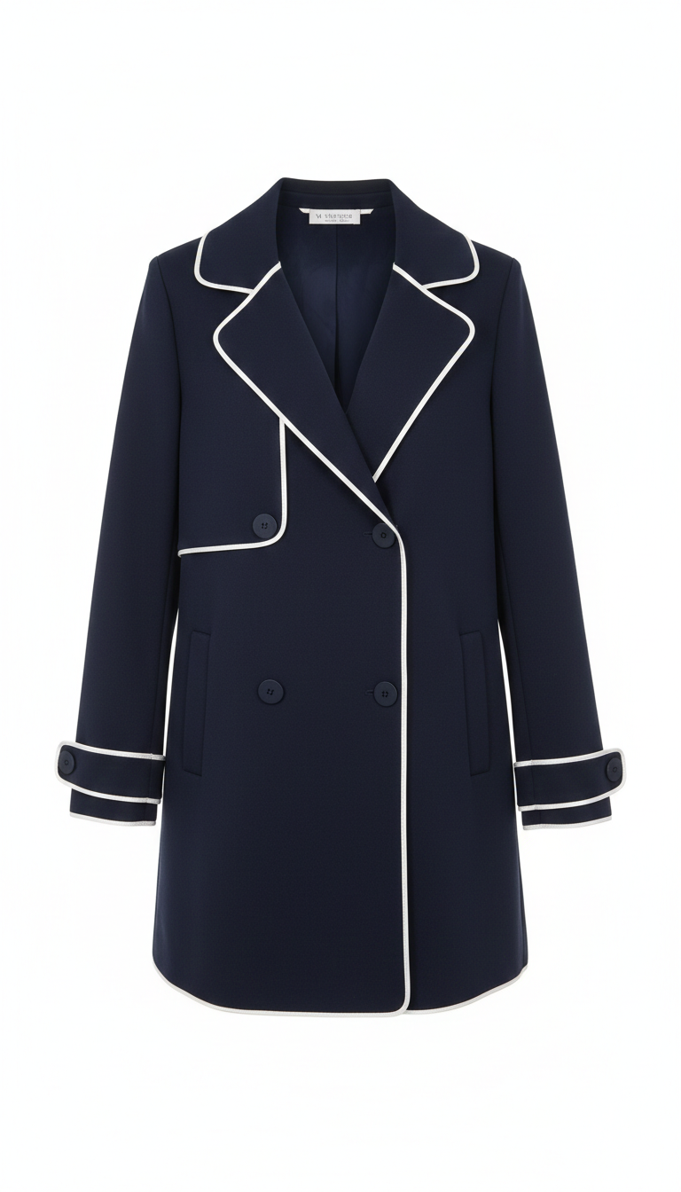 Blazer Doppiopetto con Profili a Contrasto GARDENIA BLU MARICLA 