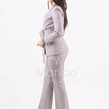 tailleur con cintura fiammato microstrass AD09233 GRIGIO MARICLA 