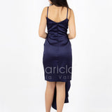 tubino ventaglio scollatura triangolo HC8251 BLU MARICLA ELEGANCE 