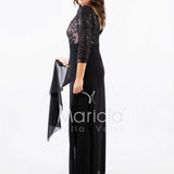 tuta manica 3/4 pizzo SH603 NERO SHARON 