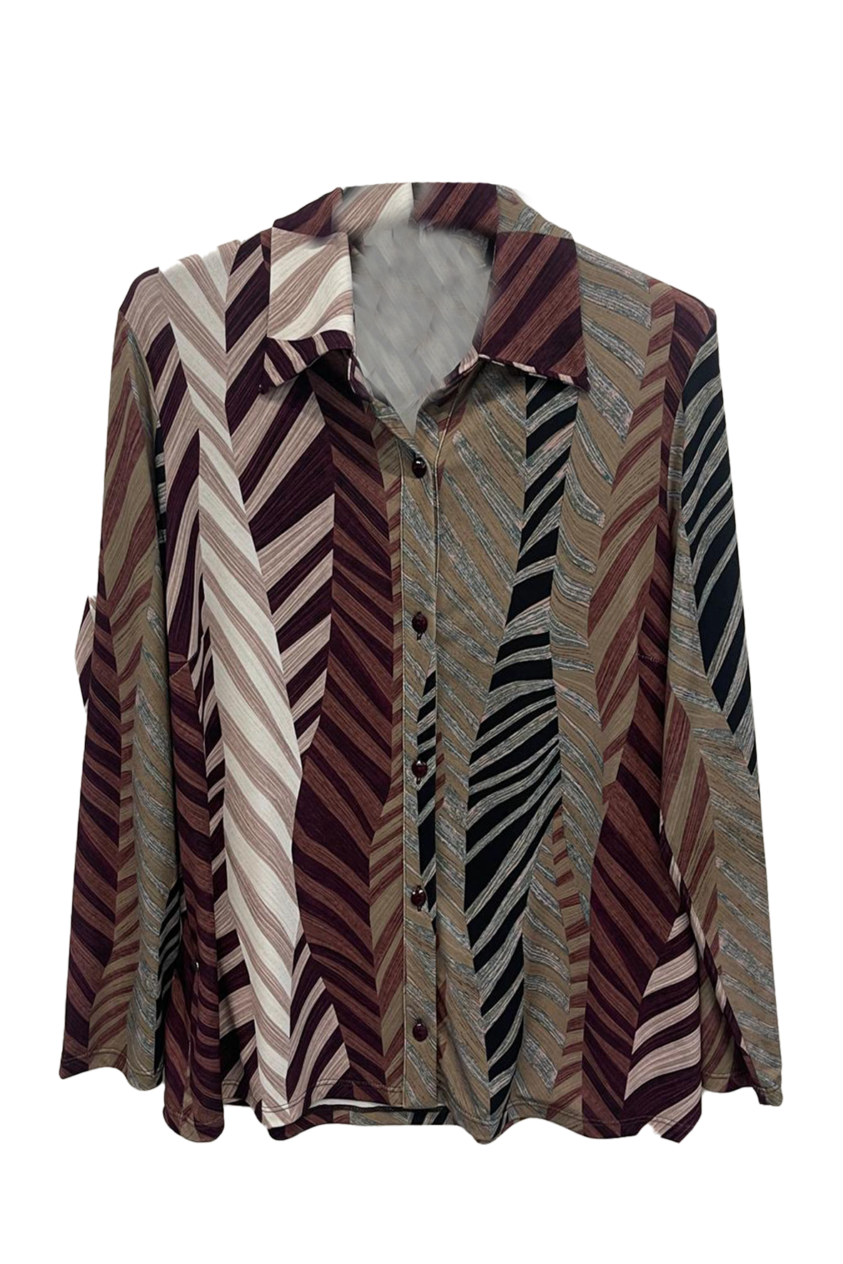 camicia fantasia elastica PER25702 AMARONE MARICLA 