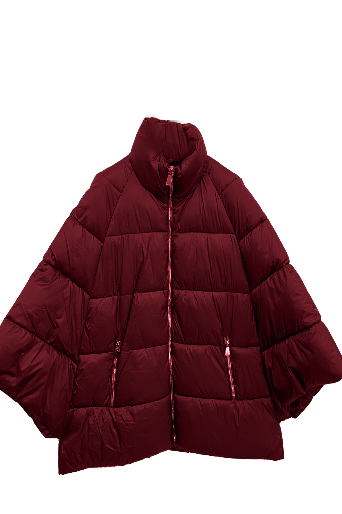 Piumino Corto Oversize con Maniche Ample AZ6837 BORDO MARICLA 