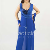 tuta con scollo paiette SH910TU ROYAL SHARON 
