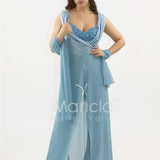 tuta con scollo paiette SH910TU POLVERE SHARON 