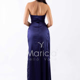 abito lungo paiette cuore HC7459 BLU MARICLA ELEGANCE 