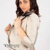 Tubino rigato con bolero SP190135 BEIGE SONIA PENA 