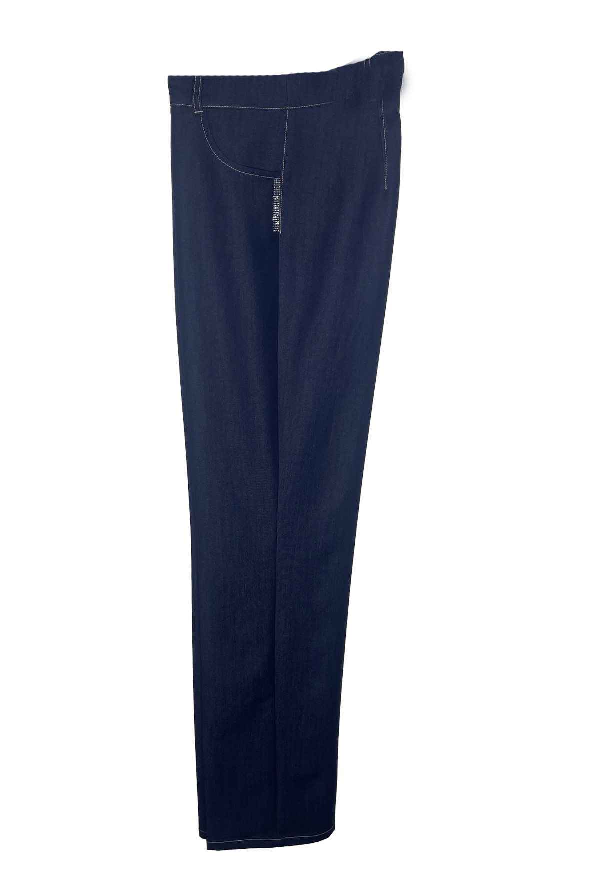 pantalone jeansato con strass ROMI5102 BLU MARICLA 