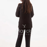 completo 3 pz ricamato PF2240 NERO PAOLA FORTI 