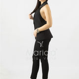 Completo gilet smoking con pantalone SH707CP NERO SHARON 