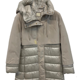 Giaccone trapuntino con cappuccio LIN3406 PANNA LINDAS 