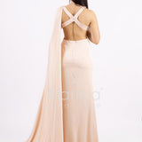 Abito sirena lungo con spacco ANT03JKN NUDE ANTILLE ELEGANCE 
