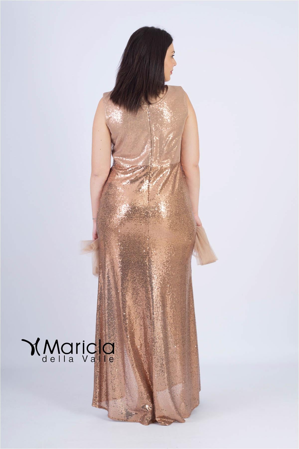 lungo paiette JC34570 CHAMPAGNE MARICLA ELEGANCE 