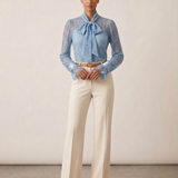 camicia pizzo con canotta LIB26138 CELESTE MARICLA 