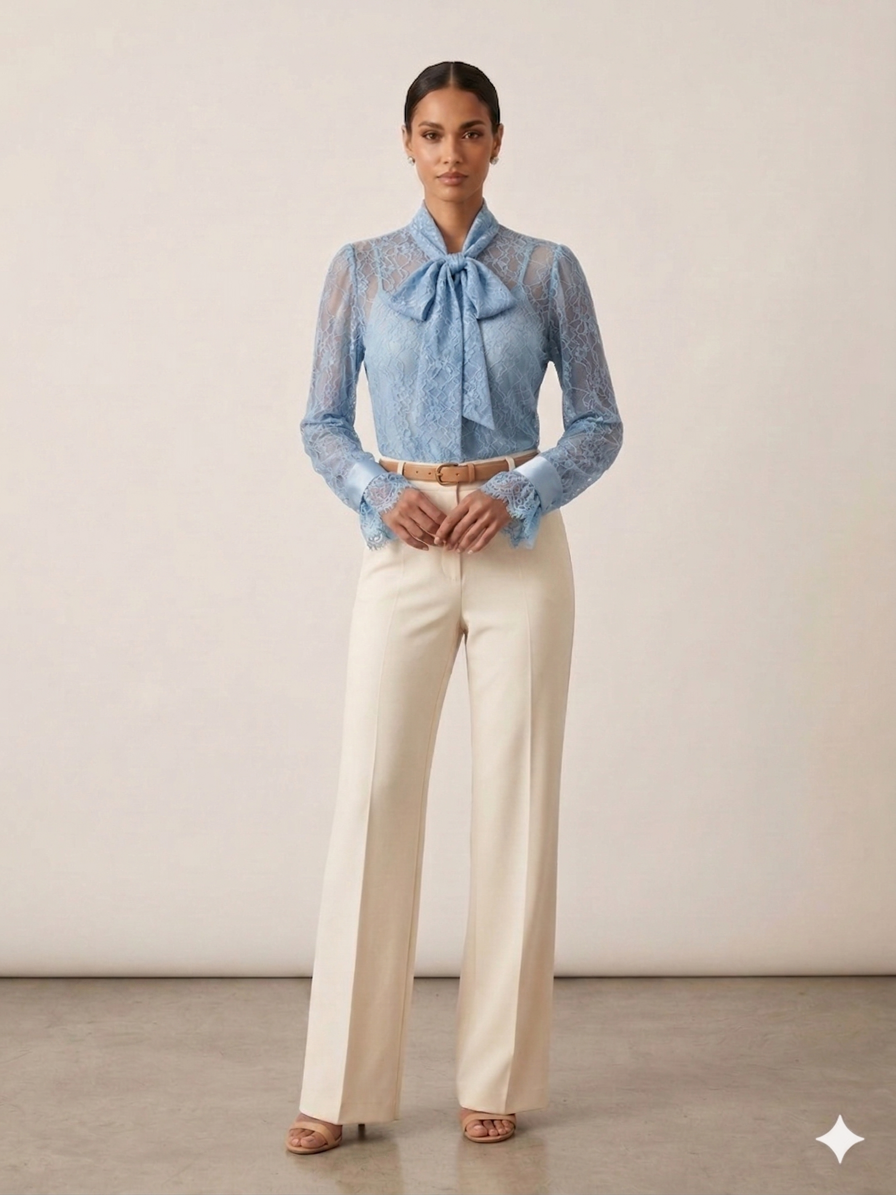 camicia pizzo con canotta LIB26138 CELESTE MARICLA 