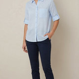 camicia operata LIN458 CELESTE MARICLA 