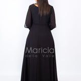 m/lunga aperta PF607 NERO PAOLA FORTI 