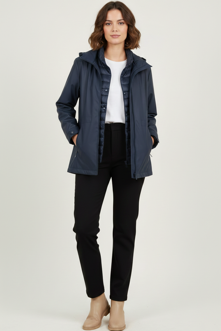 Parka Tecnico 2-in-1 con Piumino Interno FABIANA BLU MARICLA 