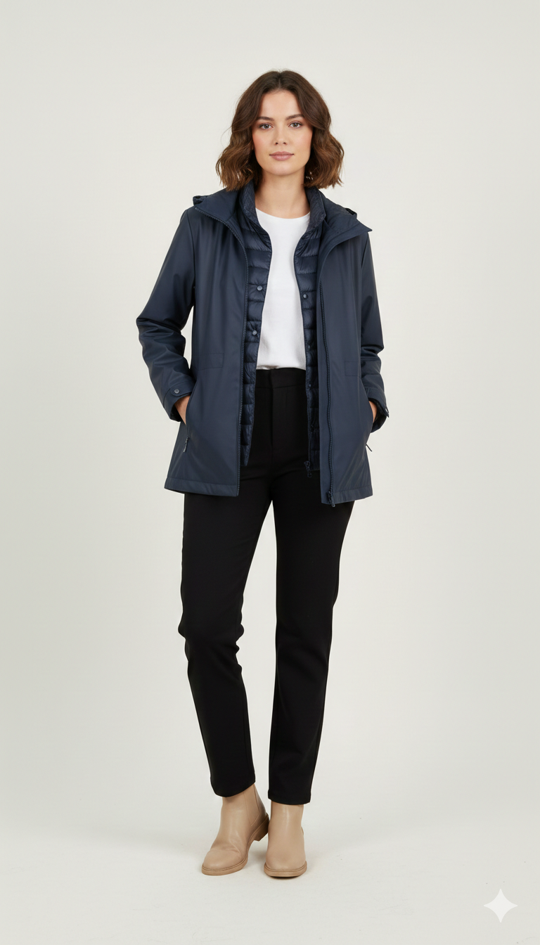 Parka Tecnico 2-in-1 con Piumino Interno FABIANA BLU MARICLA 