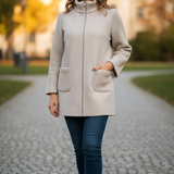 giaccone con lana coste BIGNAMI BEIGE MARICLA 