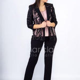 Completo 3 pezzi Ricamato. PF414 NERO PAOLA FORTI 
