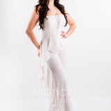 tuta con baschina PF108 BIANCO PAOLA FORTI 