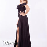 drappeggio con coda CAN8033 NERO MARICLA ELEGANCE 