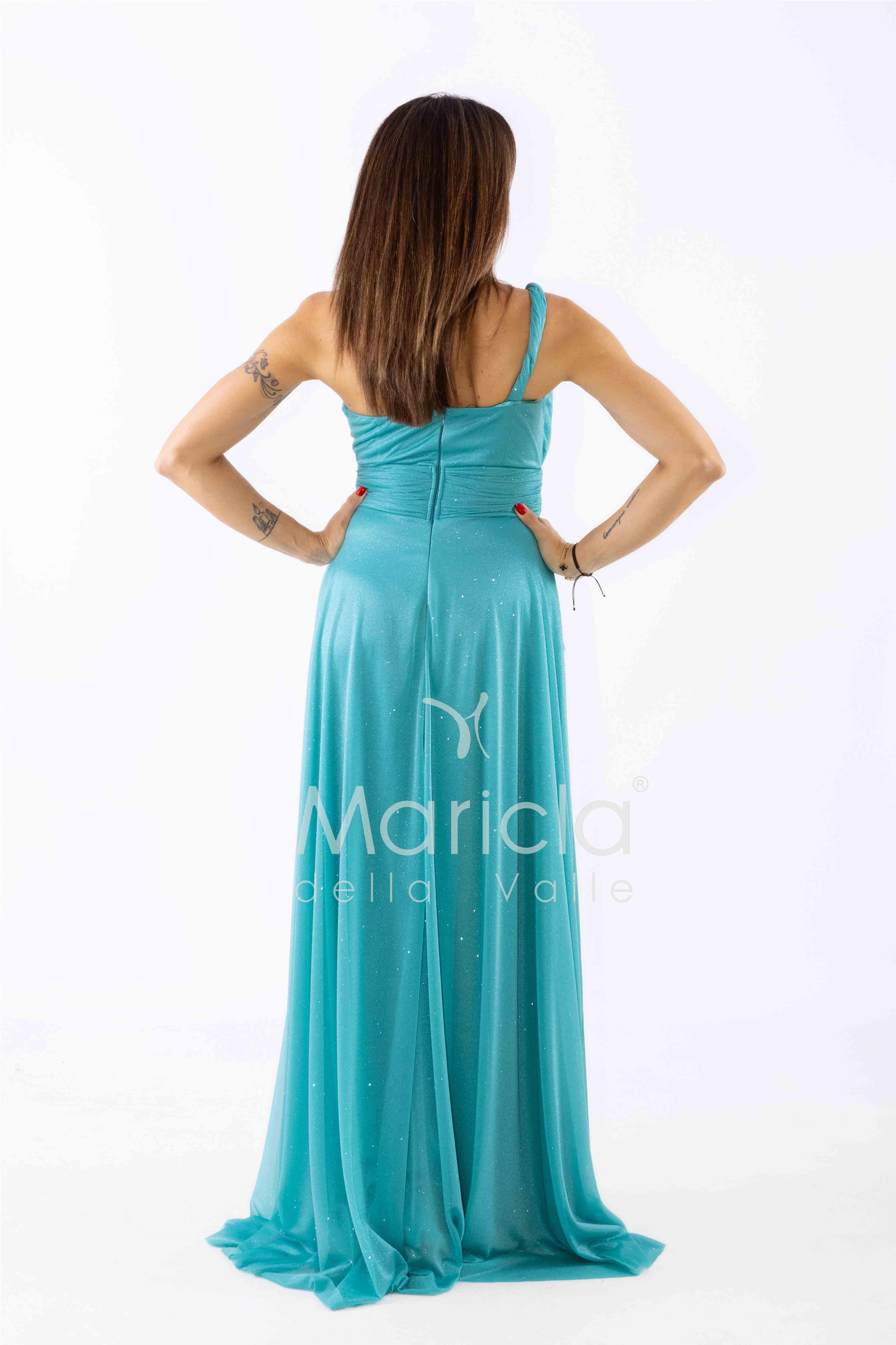 abito monospalla glitter FI7015 TIFFANY MARICLA ELEGANCE 