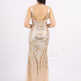 Abito a sirena in paiette FP883020 ORO MARICLA ELEGANCE 