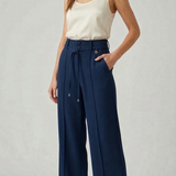 Pantaloni Wide-Leg con laccetto CF70258 BLU CARLA FERRONI 