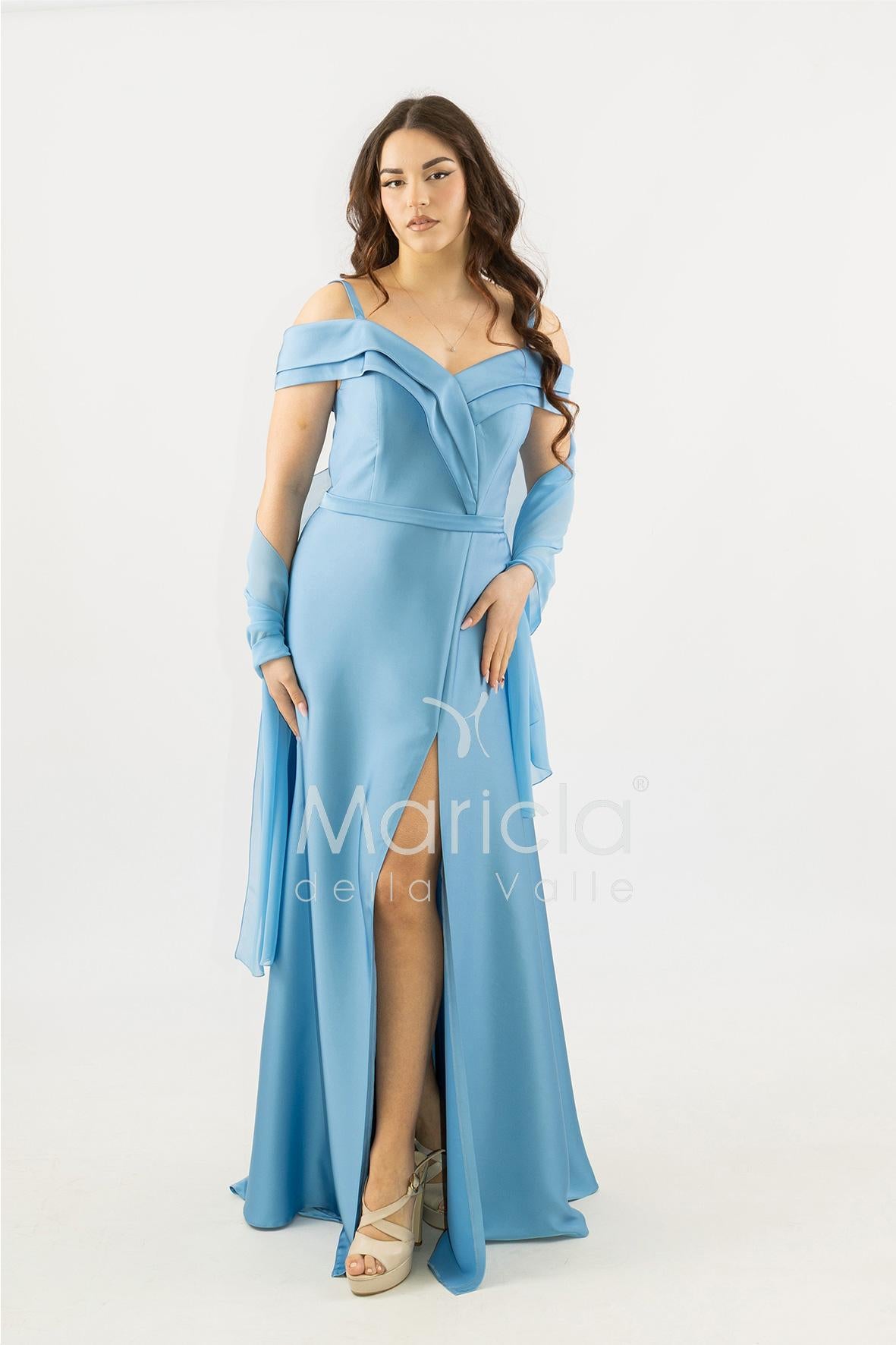 abito lungo scollo omerale SH854AL POLVERE SHARON 