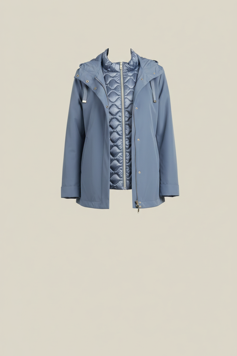 Giacca 2-in-1 con Gilet Trapuntato Removibile GIADA POLVERE MARICLA 