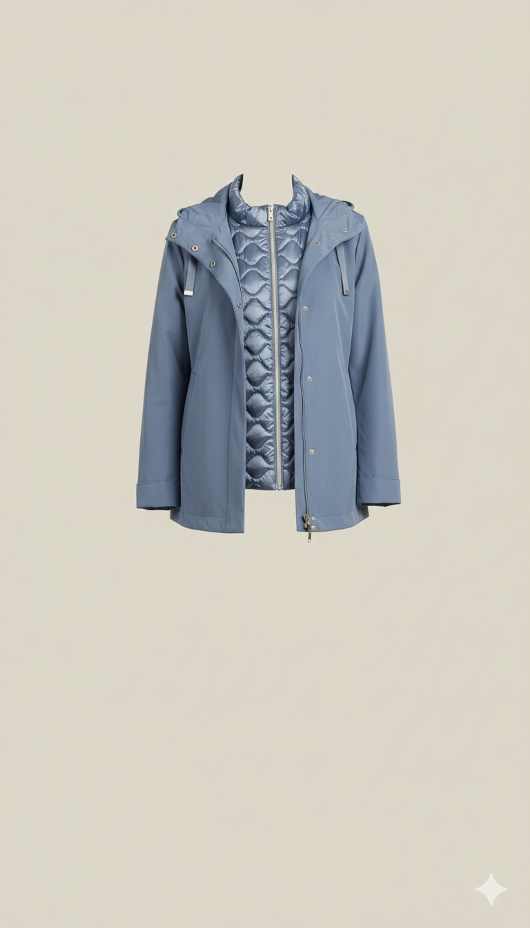 Giacca 2-in-1 con Gilet Trapuntato Removibile GIADA POLVERE MARICLA 