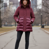 Giaccone trapuntino con cappuccio LIN3406 AMARONE LINDAS 