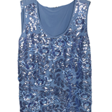 canotta spalla larga paiette DB10327 CELESTE MARICLA 