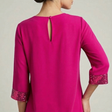 Blusa Elegante con Polsini in Paillettes FFSUSY FUCSIA MARICLA 