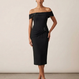 tubino crepe strass CAR58658 NERO MARICLA ELEGANCE 
