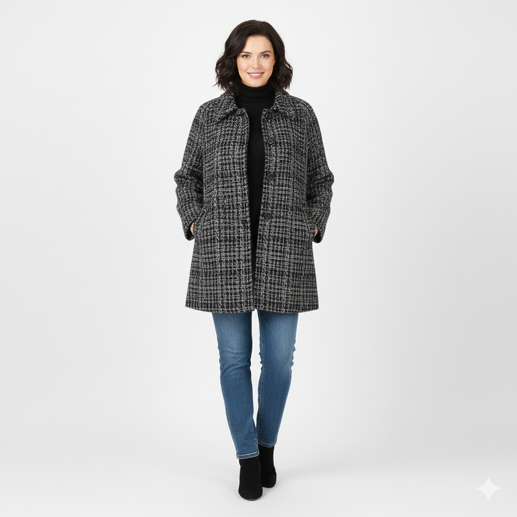 giaccone caban fantasia paiette FFMELIA NERO MARICLA 