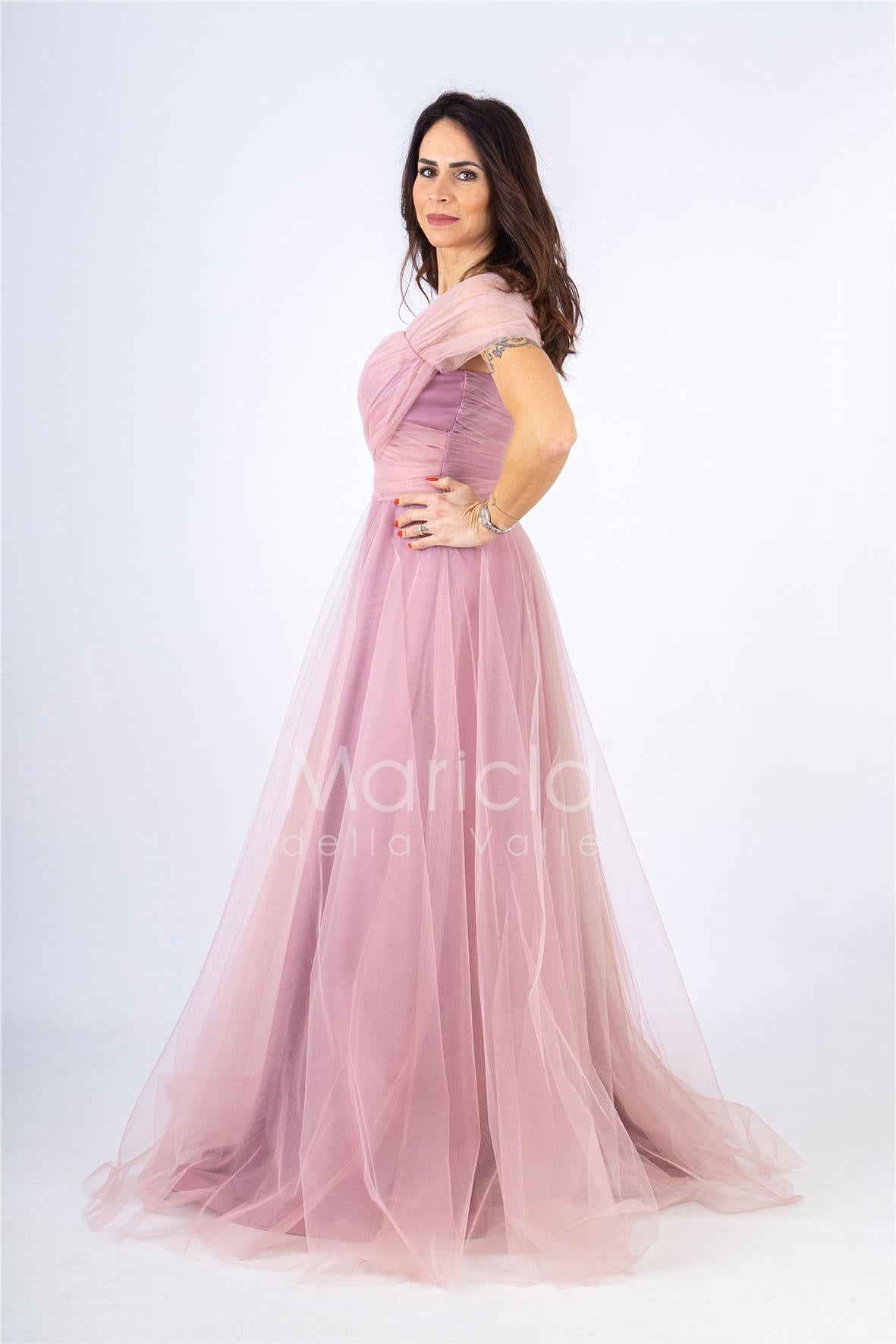 abito incrocio organza JC34898 CIPOLLA MARICLA ELEGANCE 
