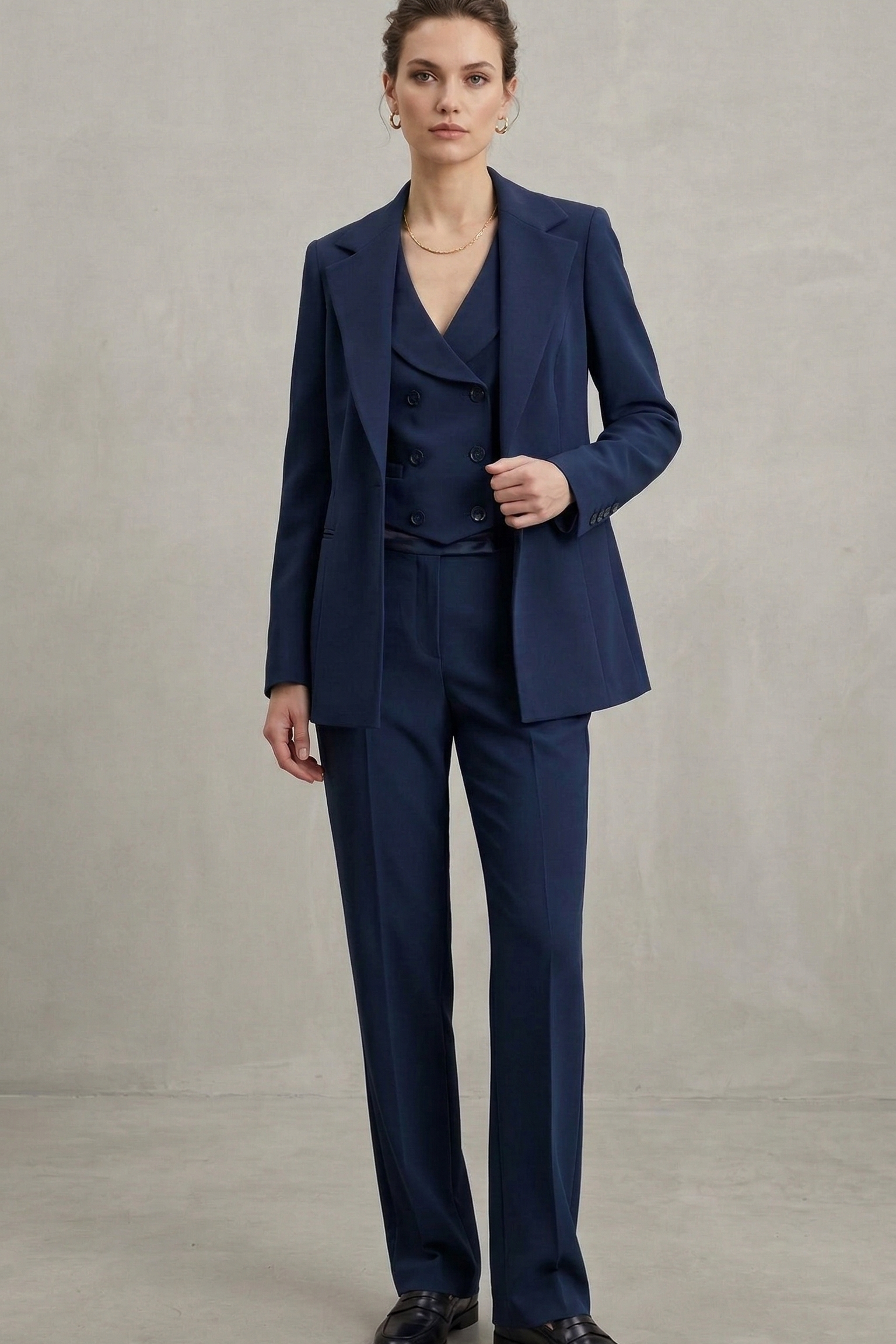 Completo 3 pezzi con gilet AD10101 BLU MARICLA 