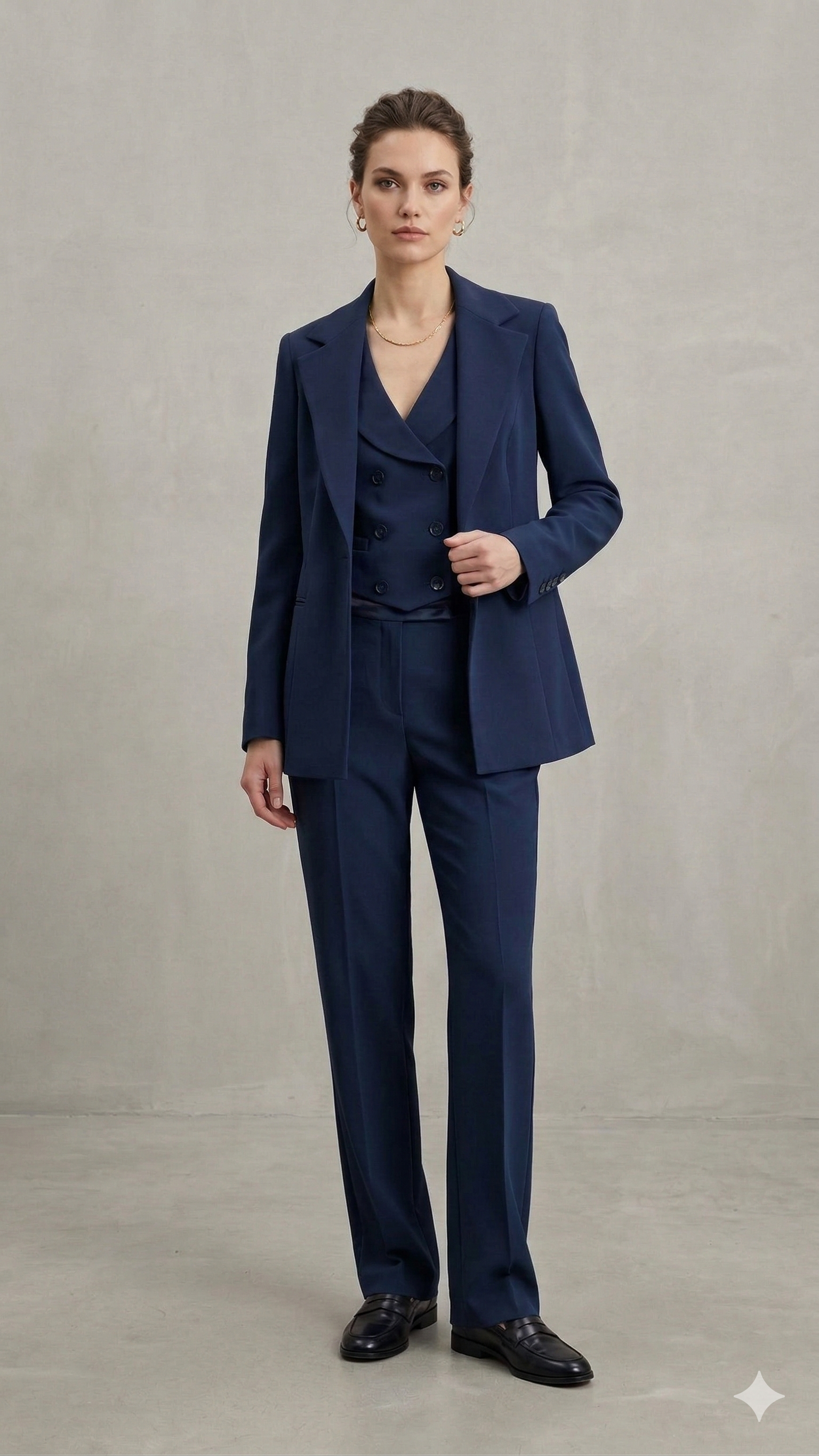 Completo 3 pezzi con gilet AD10101 BLU MARICLA 