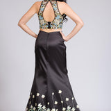 Gonnellone con corpetto ricamato<BR/> JC33647 NERO MARICLA ELEGANCE 