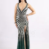 Abito a sirena in paiette FP883020 VERDE MARICLA ELEGANCE 
