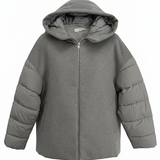 Giaccone Piumino Misto Lana Corto con Maniche Imbottite AZ88P GRIGIO MARICLA 