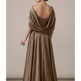Abito a sirena con strass ALC17 VISONE MARICLA ELEGANCE 