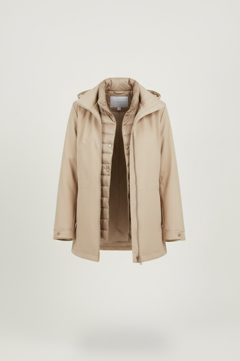 Parka Tecnico 2-in-1 con Piumino Interno FABIANA BEIGE MARICLA 